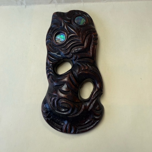 Handmade | Wall Decor | Vintage New Zealand Carved Wooden Hei Tiki Mori ...